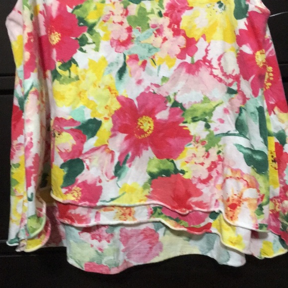 POLO Ralph Lauren Floral Hi-Lo Top - Picture 4 of 5